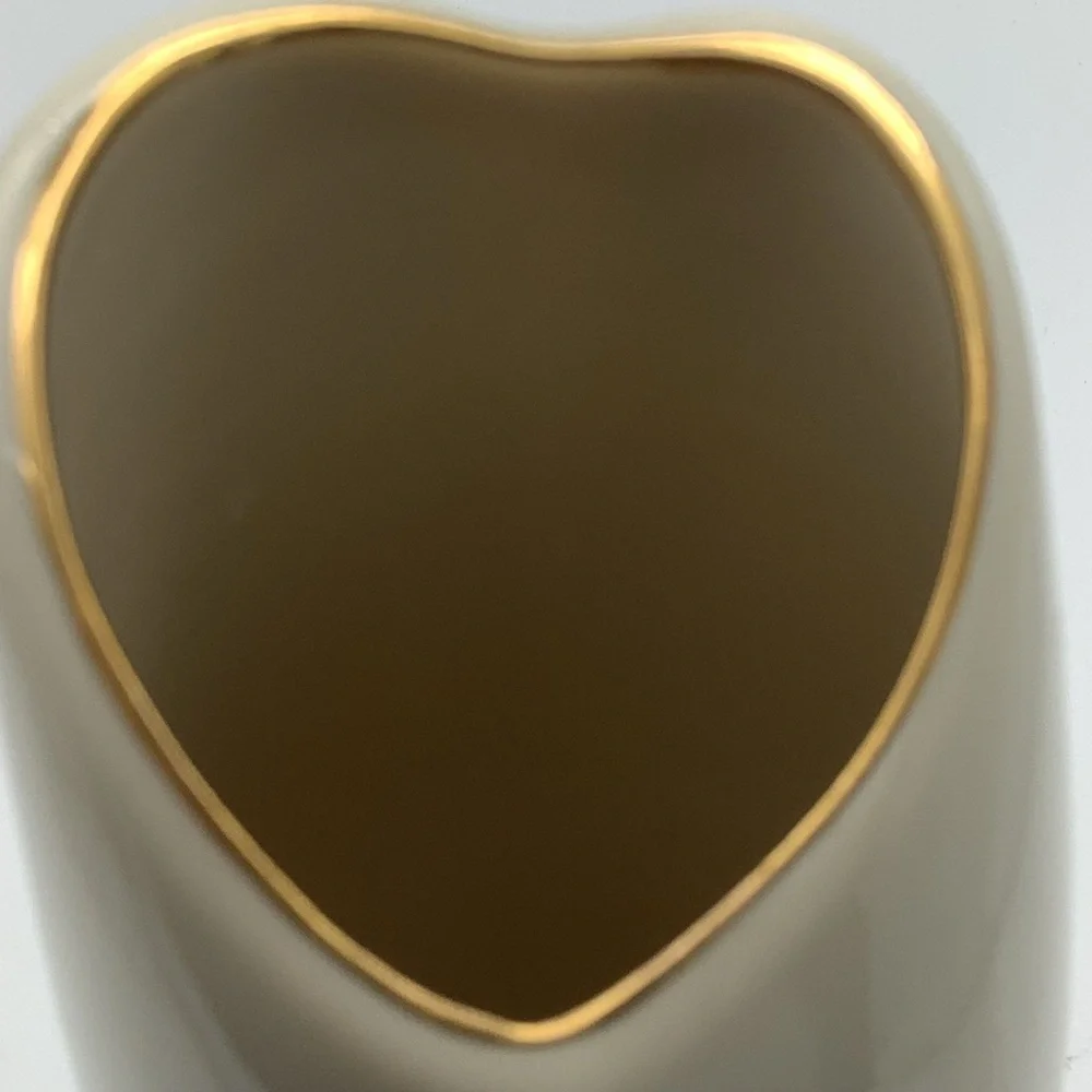 Lenox Footed Bud Vase with Gold Heart Shaped Rim